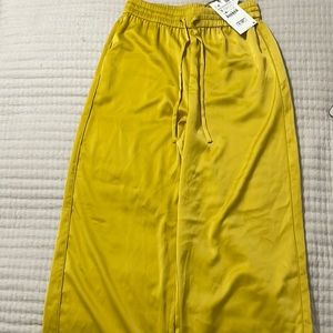 Zara Yellow Silk Pants - NWT